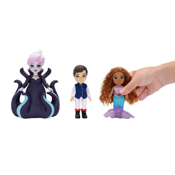NEW Live Action Little Mermaid Ariel, Ursula & Eric Petite Doll Gift Set - Picture 2 of 2